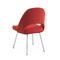 Saarinen Side Fiberglass Dining Chair Relex Fabric Stainless Steel Legs supplier